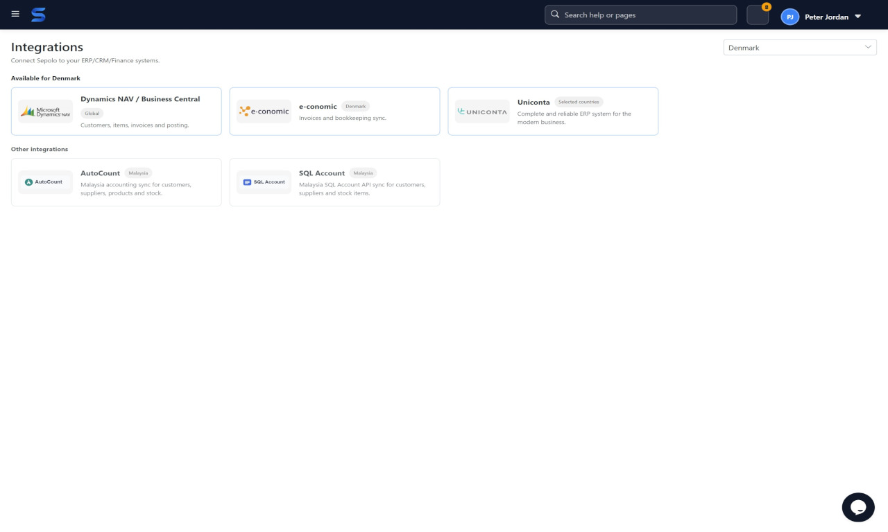 Public API for service data, BI and partner applications